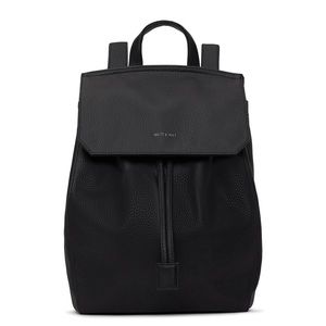 Matt & Nat Mumbai Black Leather Backpack